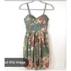 Band of the Free Floral Bustier Mini Dress XS Boho Band of Gypsies Style